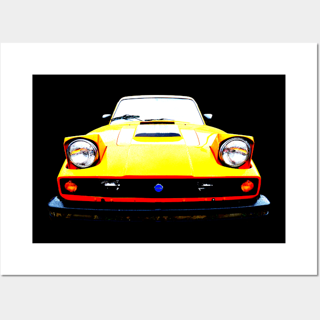 Saab Sonett III 1970s classic car high contrast Wall Art by soitwouldseem